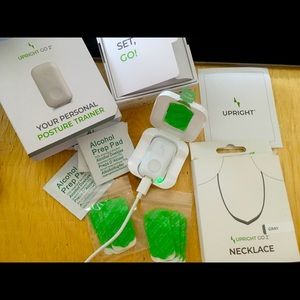 Upright GO2 Posture Trainer + necklace in gray